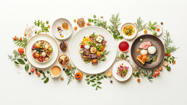 Przygotowane dania na stole